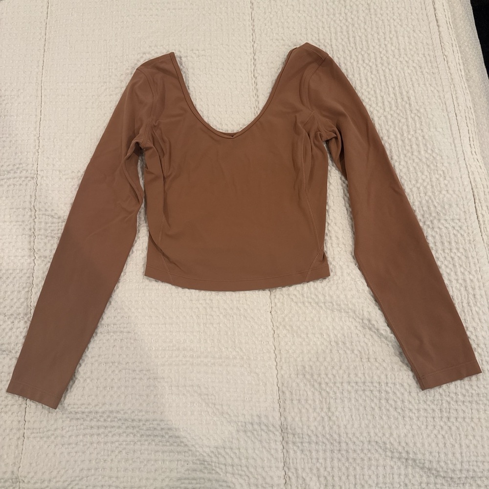 lululemon athletica yoga Brown Crop Top